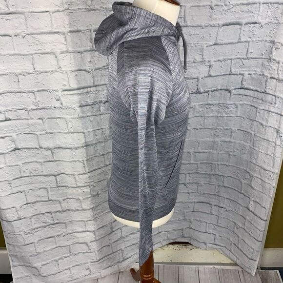 Tek gear pullover Longsleeve hoodie w/front pocket grey/white men sz S - Picture 5 of 10